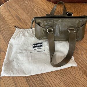 ButlerBag by Jen Groover Olive Leather Shoulder Bag